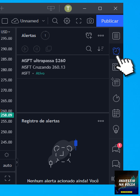 Alertas no TradingView