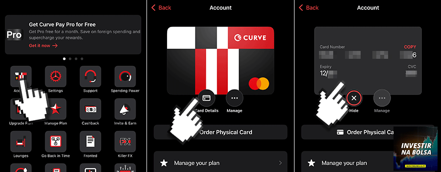 Como usar o cartão curve virtual