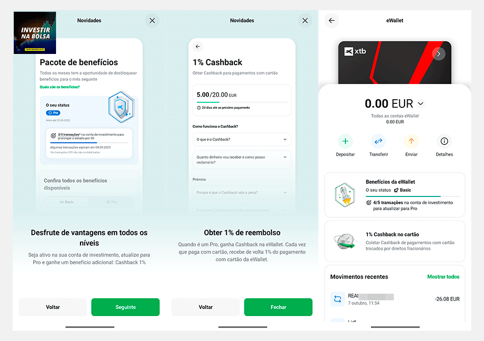 Cashback 1% eWallet XTB