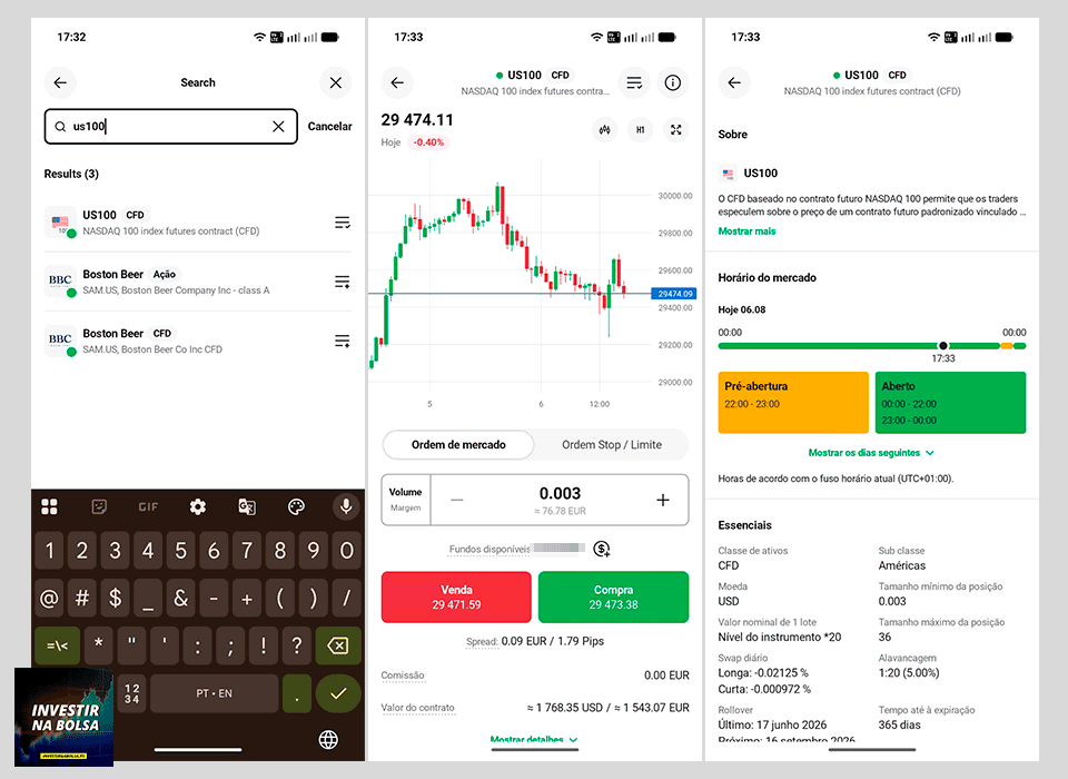 Como negociar CFDs de futuros do NASDAQ-100 na XTB