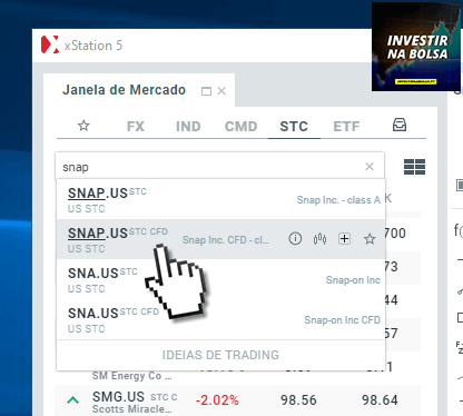 Como negociar cfds ações snap