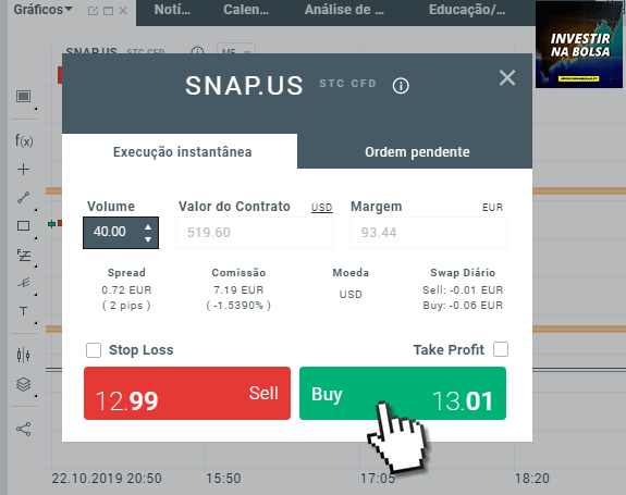 Como negociar cfds ações SNAP