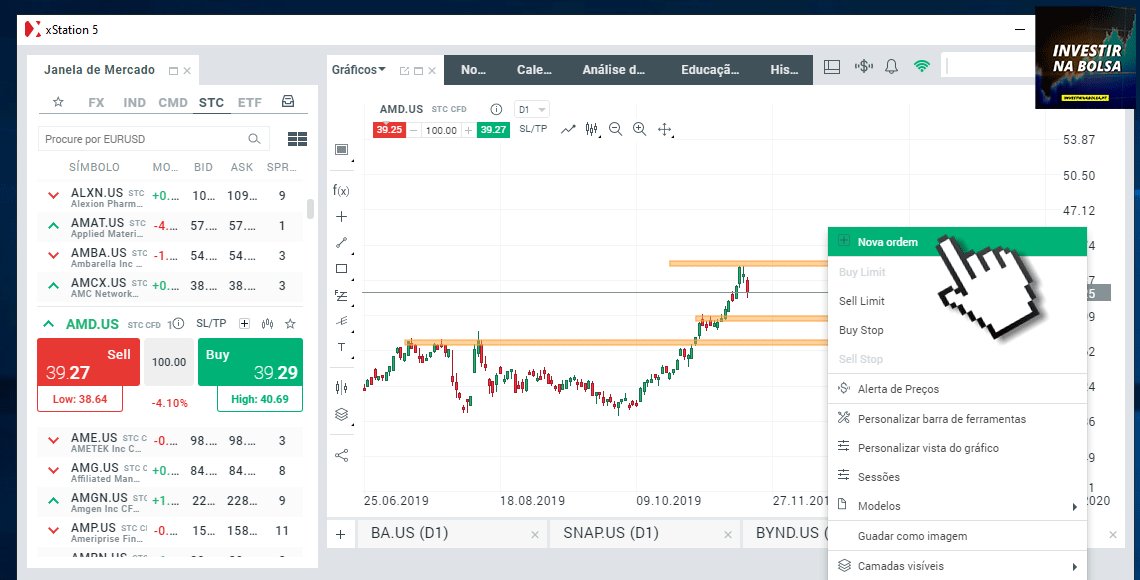 Como shortar ações na XTB