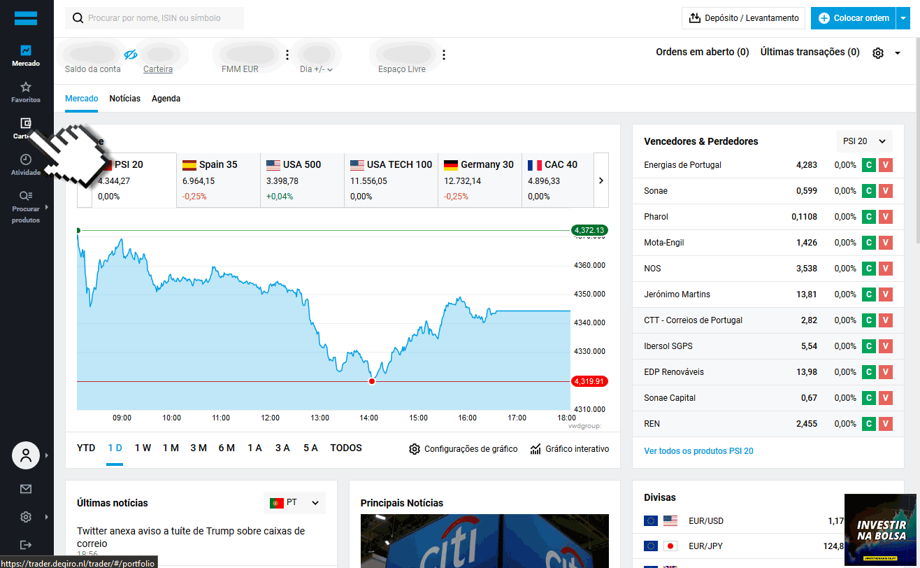 Como vender ações na DEGIRO