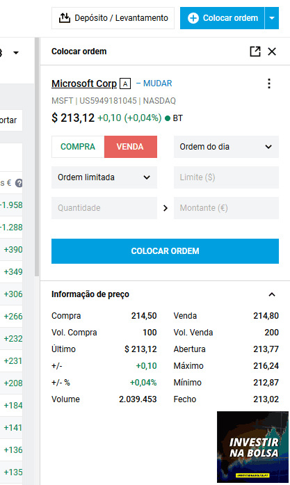 Como vender ações na DEGIRO