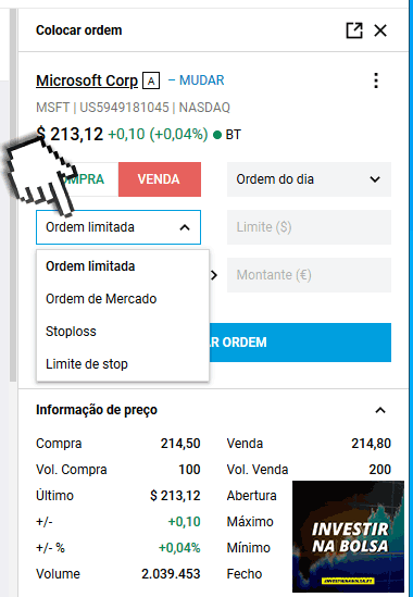 Como vender ações na DEGIRO