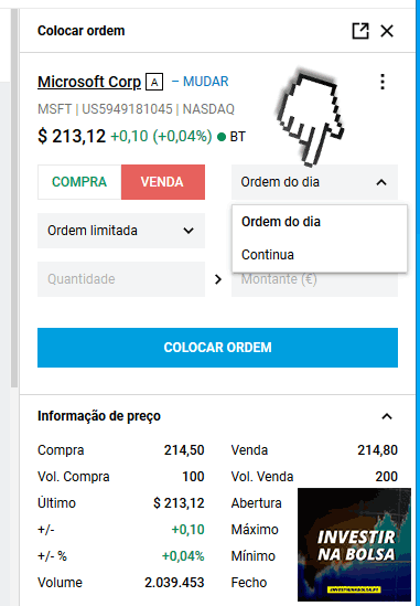 Como vender ações na DEGIRO