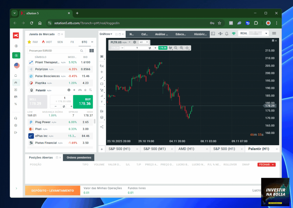 Comprar ação Palantir na XTB