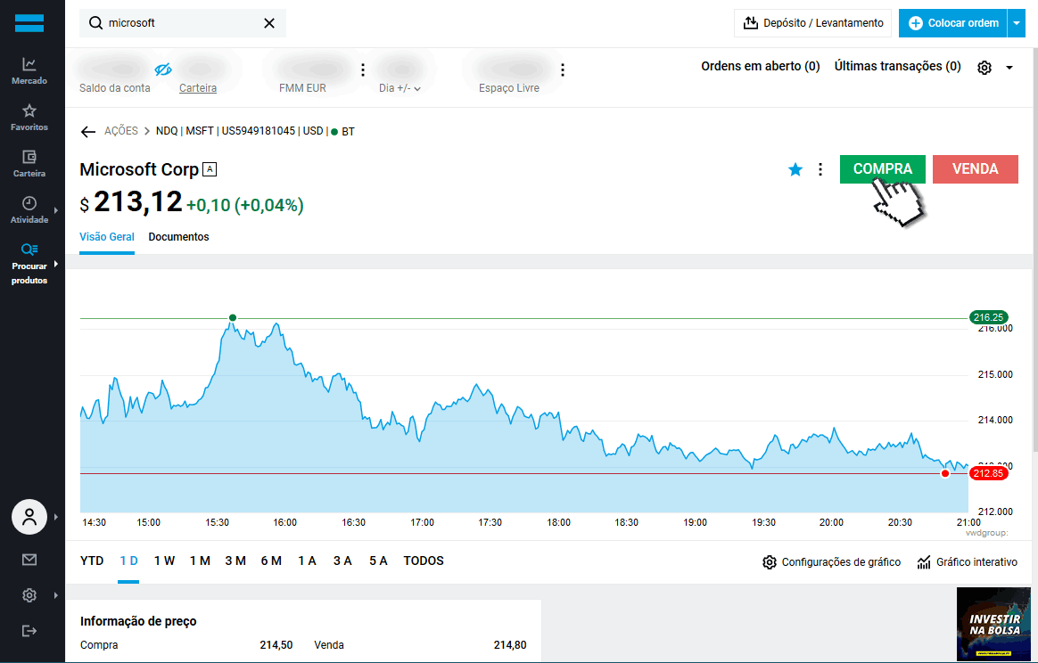 Passos para comprar ações na DEGIRO