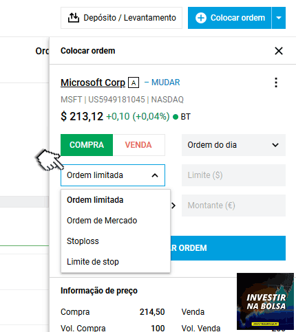 Passos para comprar ações na DEGIRO