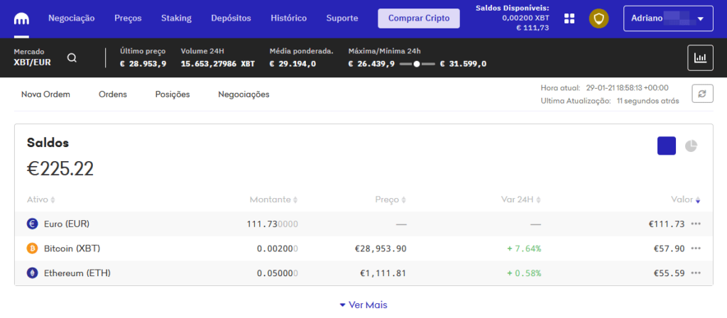 Comprar criptomoedas na Kraken