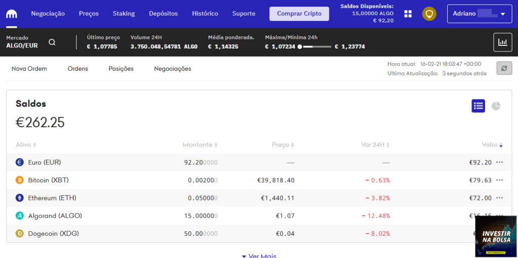 Criptomoedas na Kraken