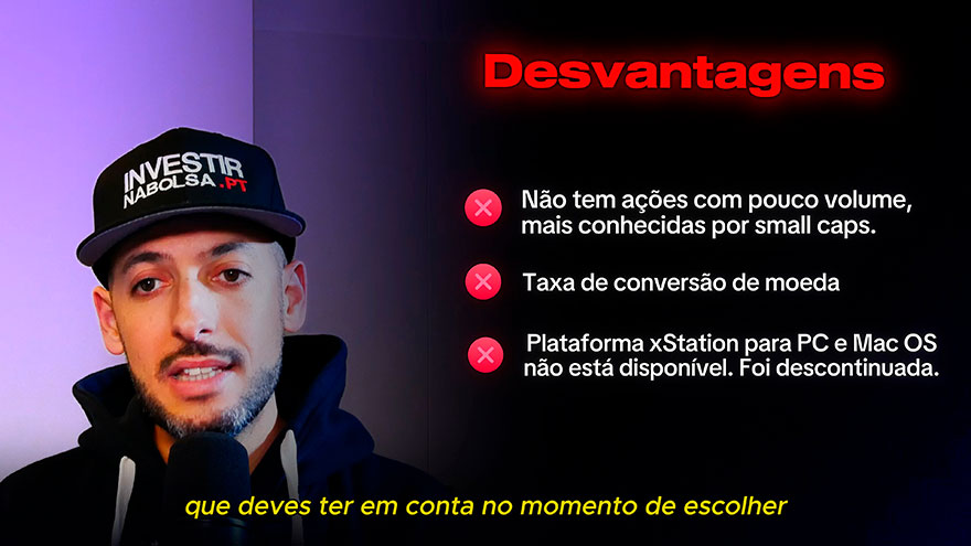 Desvantagens da corretora XTB