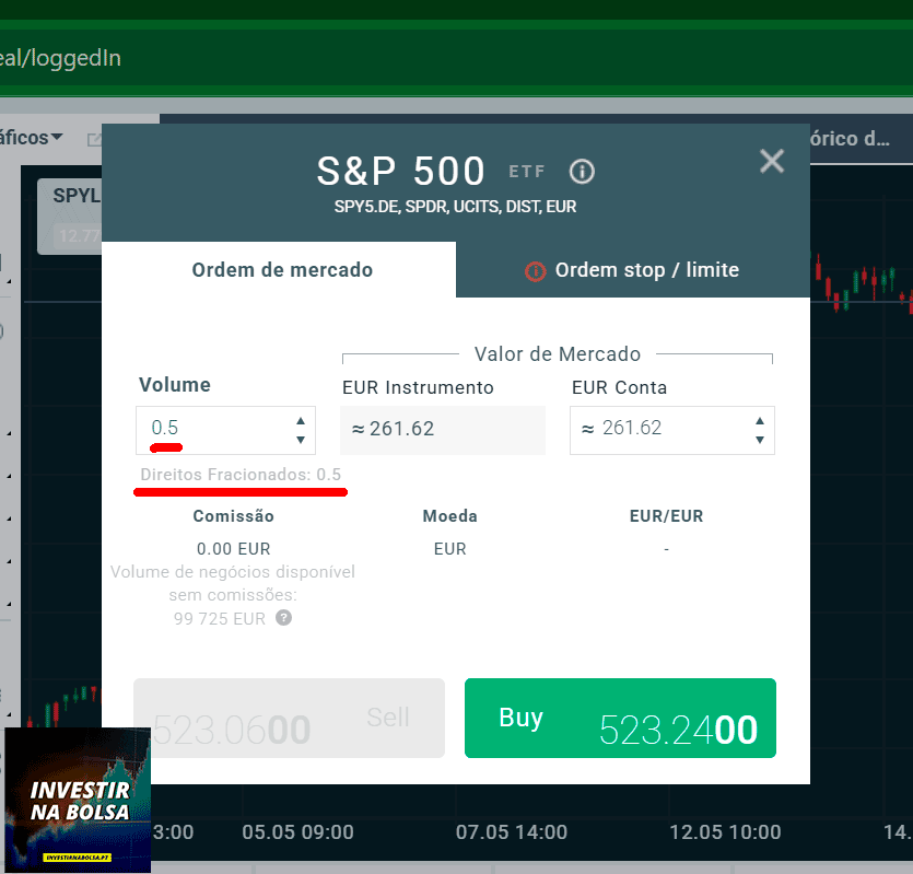 Direitos fracionados na XTB