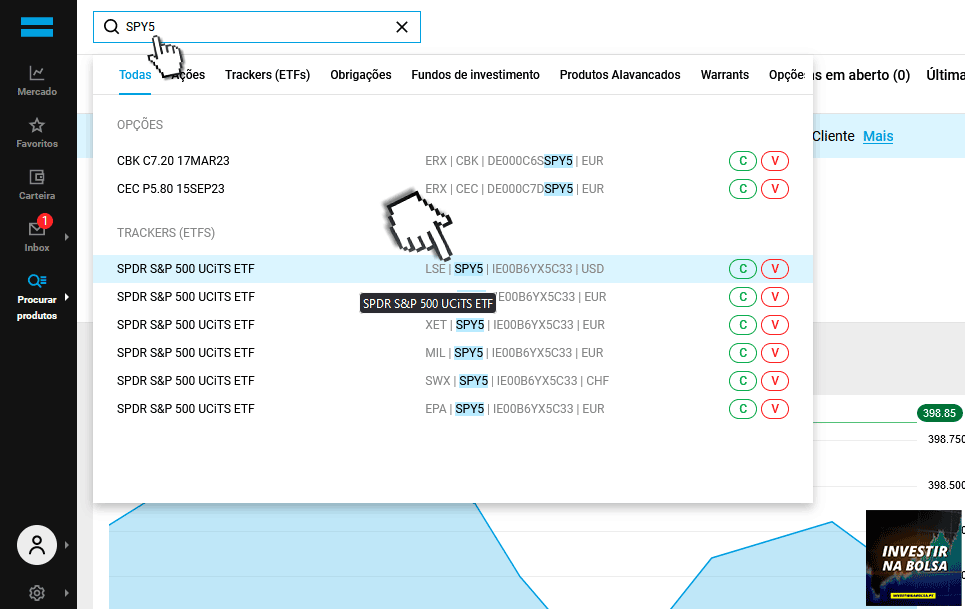 Como comprar ETF $SPY5 na corretora DEGIRO