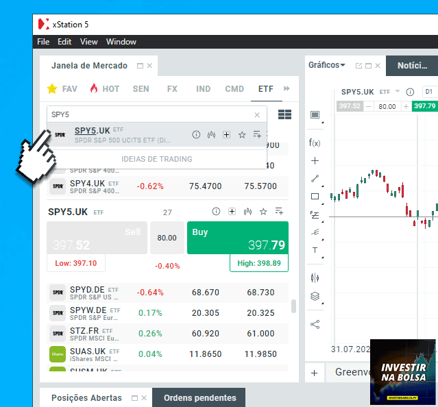 Como comprar ETF $SPY5 na corretora XTB