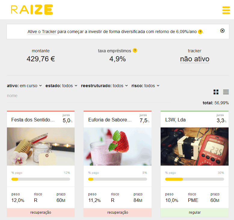 Fim investimento na Raize