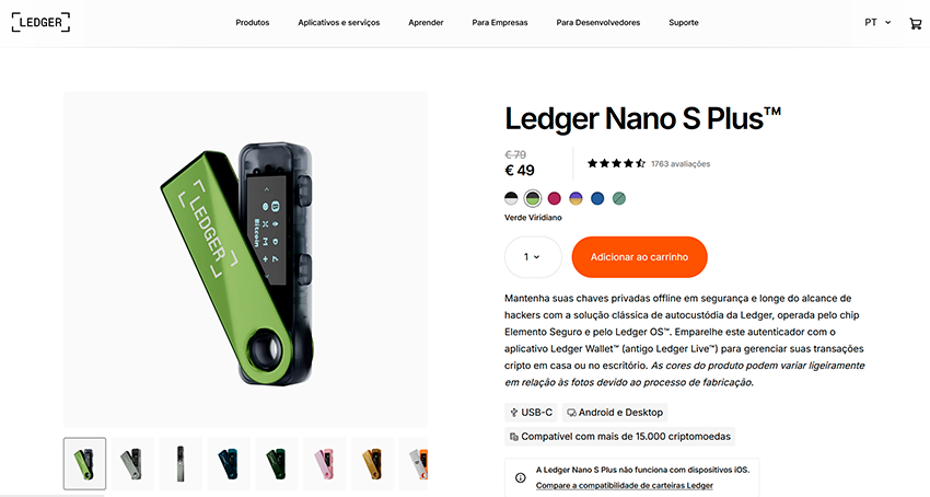 Ledger Nano S Plus, a carteira hardware para proteger os bitcoins