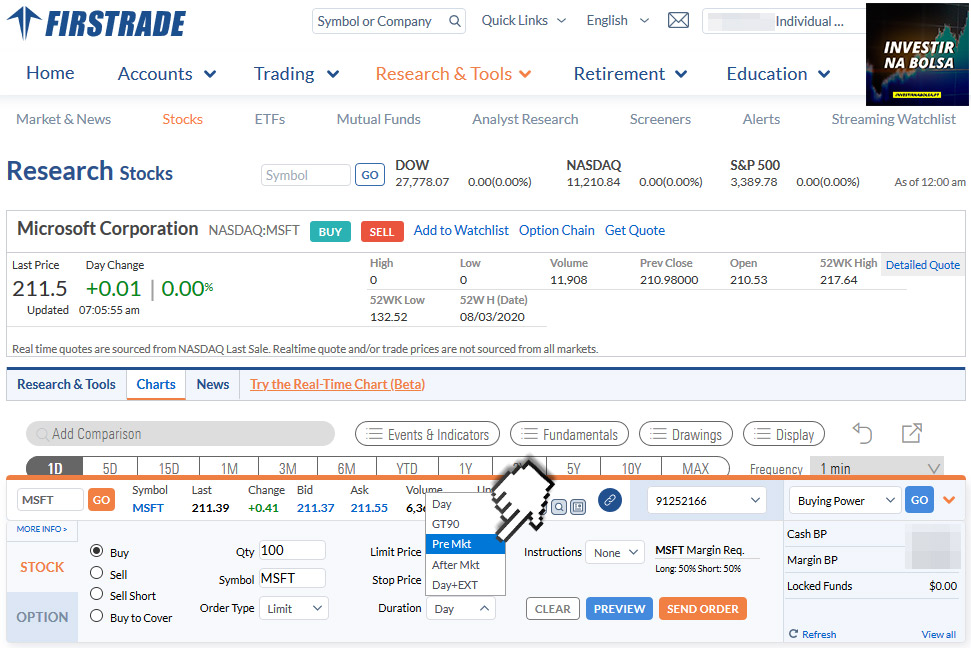 Plataforma Firstrade para investir na Bolsa de Valores