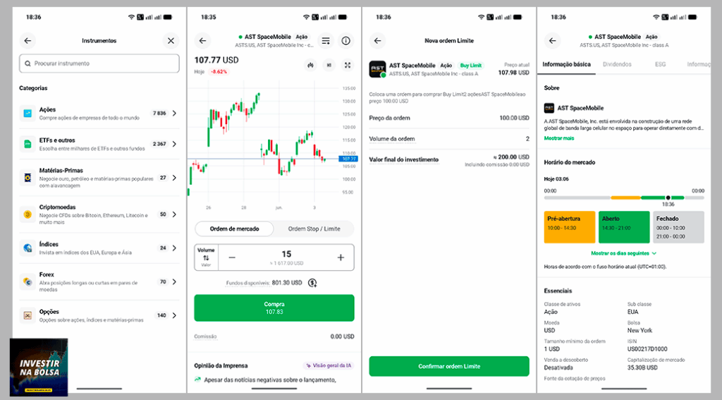 Plataforma mobile corretora XTB