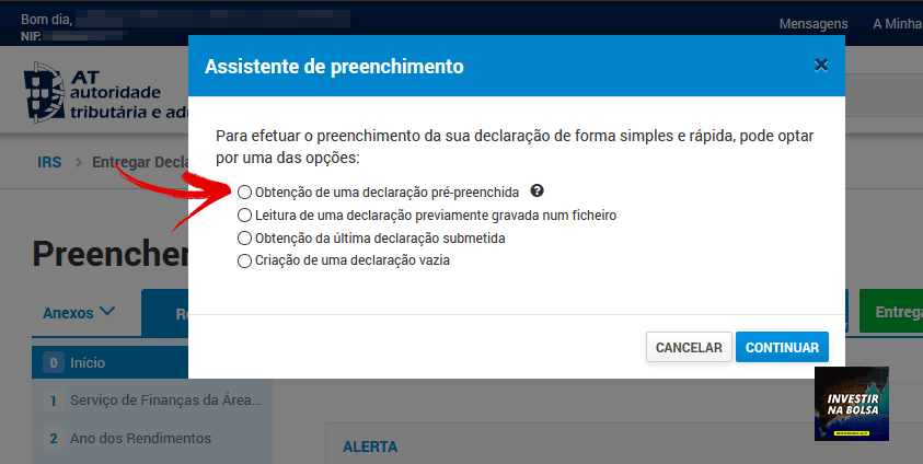 Preencher Declaração IRS