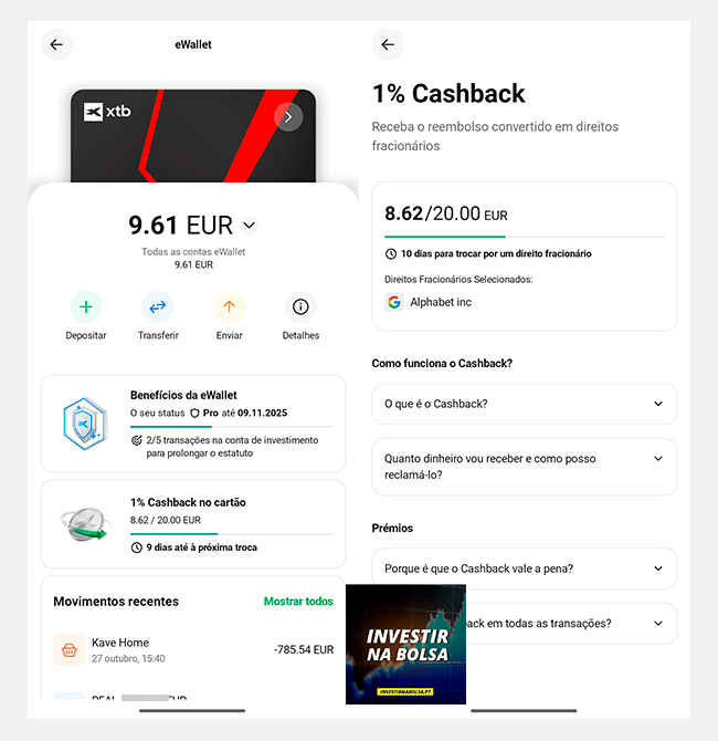 Vou receber ações da Alphabet como cashback na corretora XTB