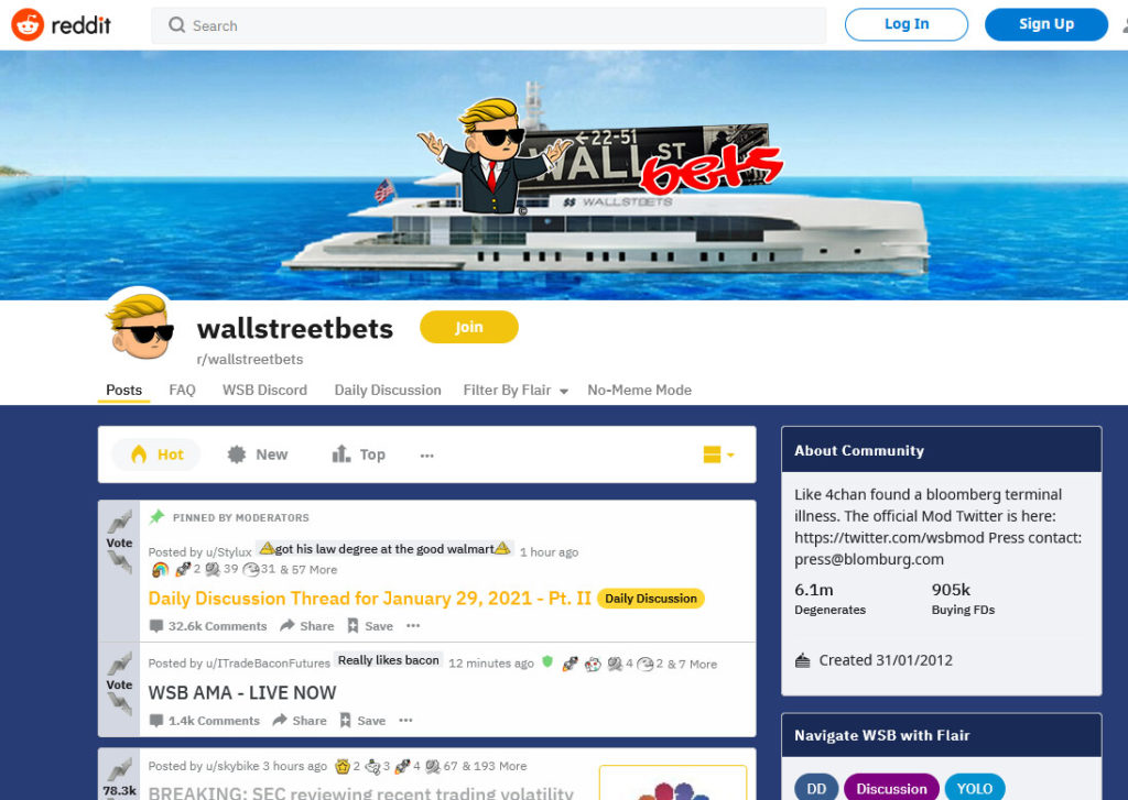 Reddit Wall Street Bets