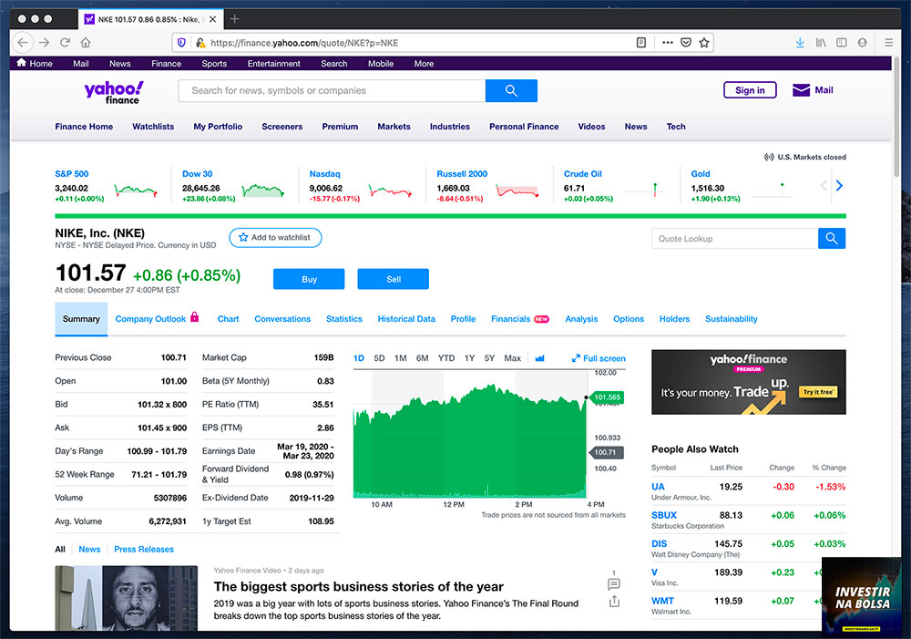 Site Yahoo Finance